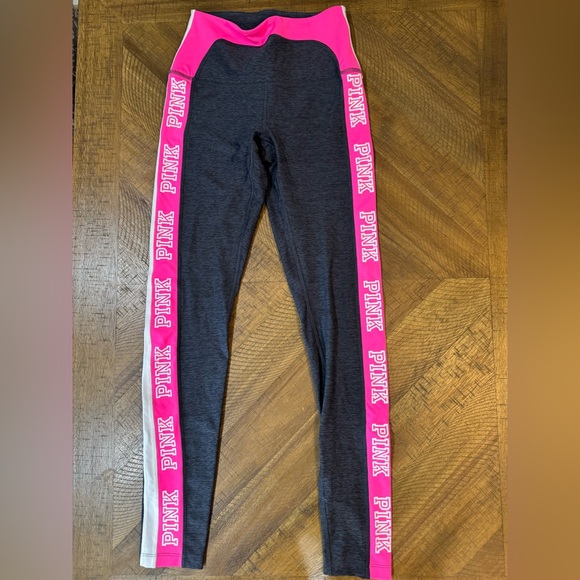 PINK Victoria's Secret Pants - PINK Victoria's Secret Ultimate Charcoal and Hot Pink Leggings